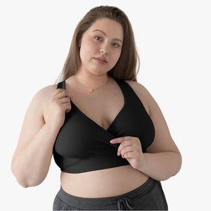 NWT Kindred Bravely French Terry Racerback bra size Medium in Black